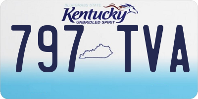 KY license plate 797TVA