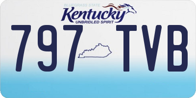 KY license plate 797TVB