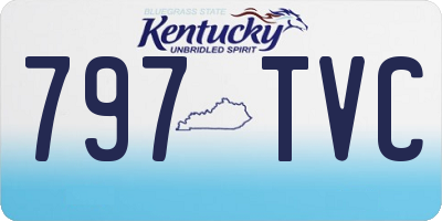 KY license plate 797TVC