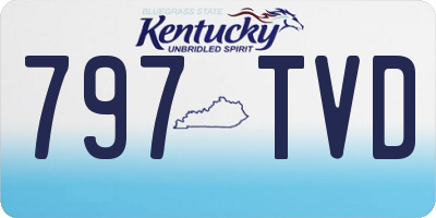 KY license plate 797TVD
