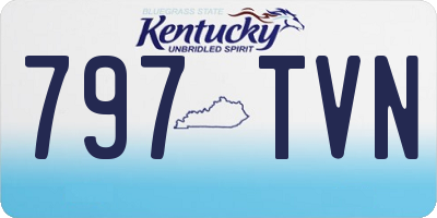 KY license plate 797TVN
