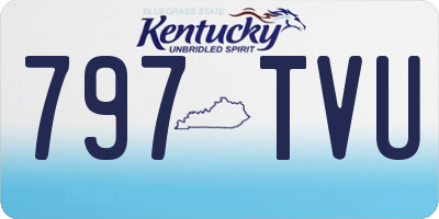 KY license plate 797TVU