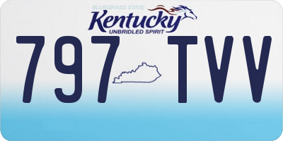 KY license plate 797TVV