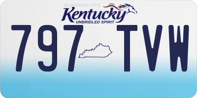 KY license plate 797TVW