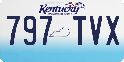 KY license plate 797TVX