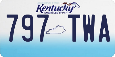 KY license plate 797TWA