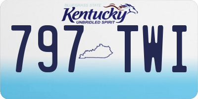 KY license plate 797TWI