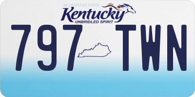 KY license plate 797TWN