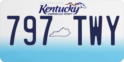 KY license plate 797TWY