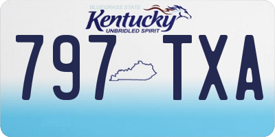 KY license plate 797TXA