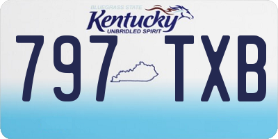 KY license plate 797TXB