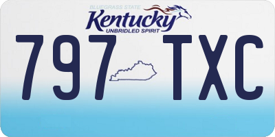 KY license plate 797TXC