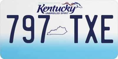 KY license plate 797TXE