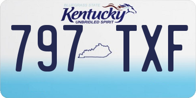 KY license plate 797TXF