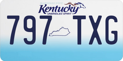 KY license plate 797TXG