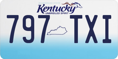 KY license plate 797TXI