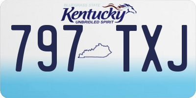 KY license plate 797TXJ