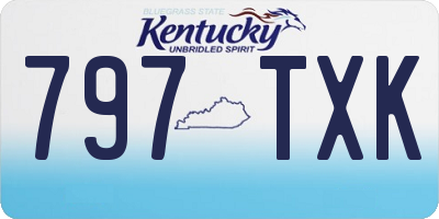 KY license plate 797TXK