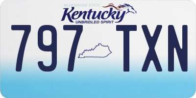 KY license plate 797TXN