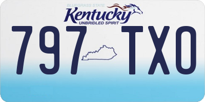 KY license plate 797TXO