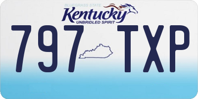 KY license plate 797TXP