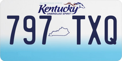 KY license plate 797TXQ
