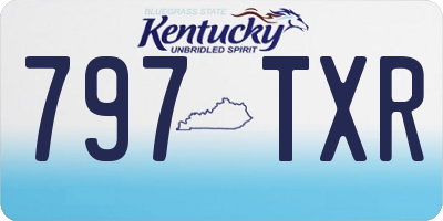 KY license plate 797TXR