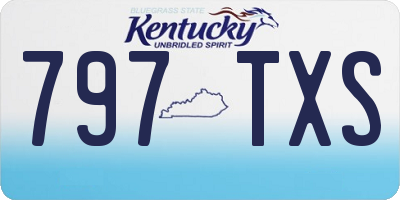 KY license plate 797TXS