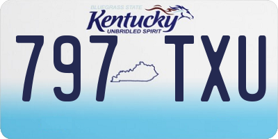 KY license plate 797TXU