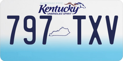 KY license plate 797TXV