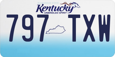 KY license plate 797TXW