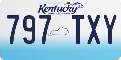 KY license plate 797TXY