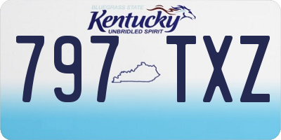 KY license plate 797TXZ