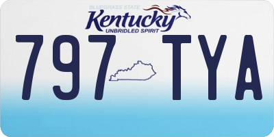 KY license plate 797TYA