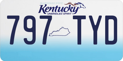 KY license plate 797TYD