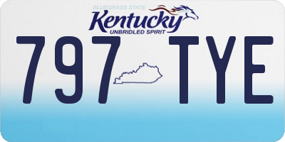 KY license plate 797TYE