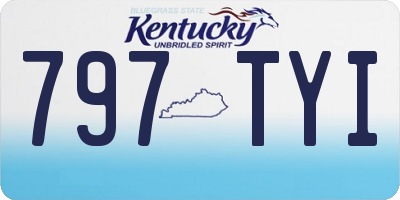 KY license plate 797TYI