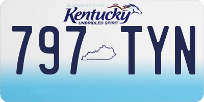 KY license plate 797TYN
