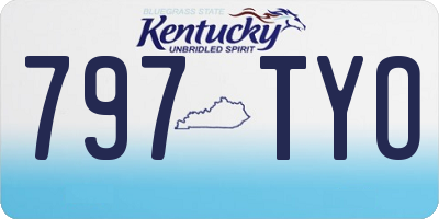 KY license plate 797TYO