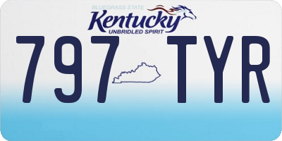 KY license plate 797TYR
