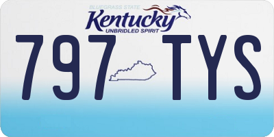 KY license plate 797TYS