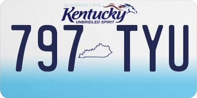 KY license plate 797TYU