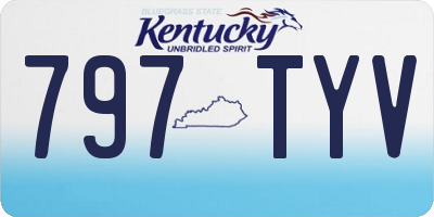 KY license plate 797TYV