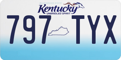 KY license plate 797TYX