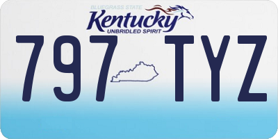 KY license plate 797TYZ