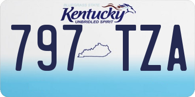 KY license plate 797TZA