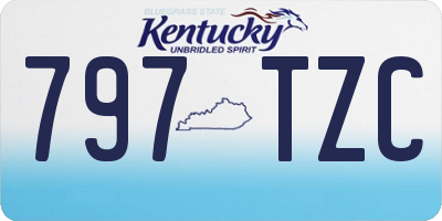 KY license plate 797TZC