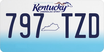 KY license plate 797TZD