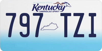KY license plate 797TZI