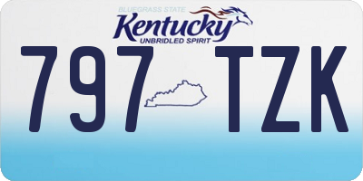 KY license plate 797TZK
